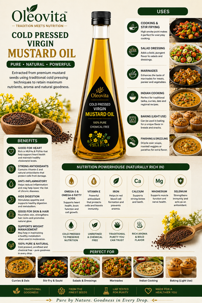Mustard Oil - Cold pressed Virgin Oil